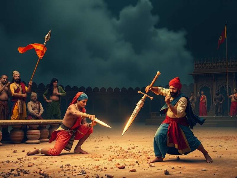 Bharatiya Combat Arena intense battle scene